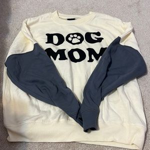 Dog mom crew neck girls